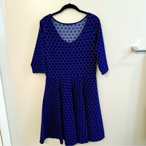 NWT Women’s Leota Seraphina Textured Knit Dress - Size XL - Navy - Picture 4 of 16